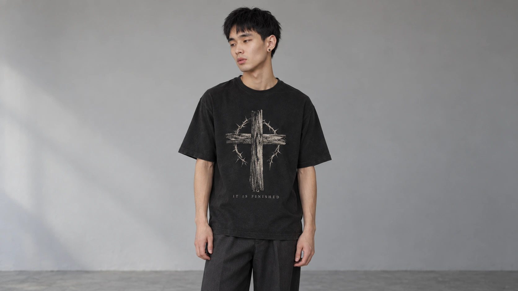 It Is Finished, complete front artwork and oversized shirt
